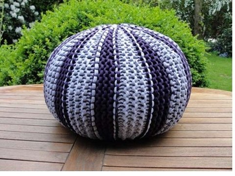 Strickpouf rund (lang)