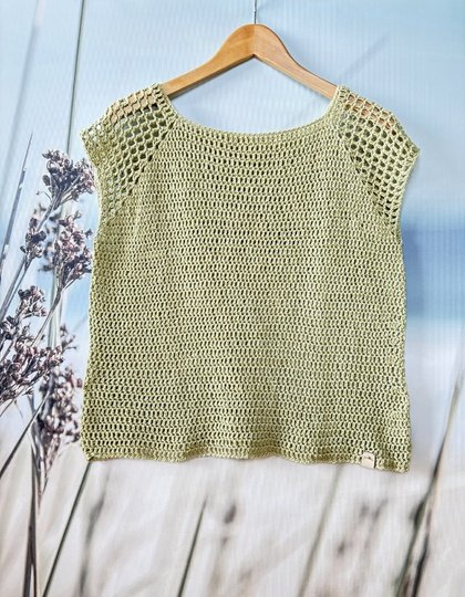 Gehäkeltes Raglan-Shirt KRETA | nahtlos | 9 Größen