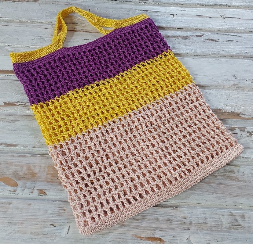 Tasche Gitti - Einkaufsnetz Häkelanleitung