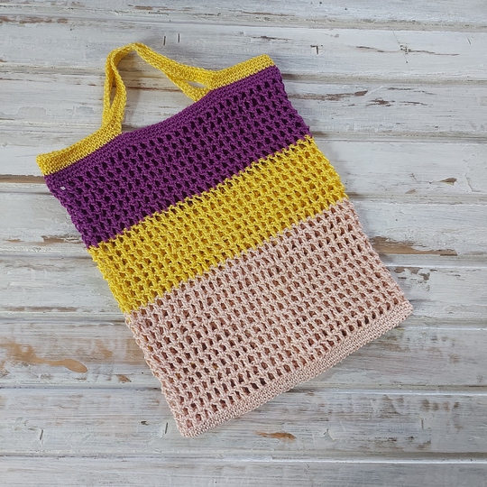 Tasche Gitti - Einkaufsnetz Häkelanleitung
