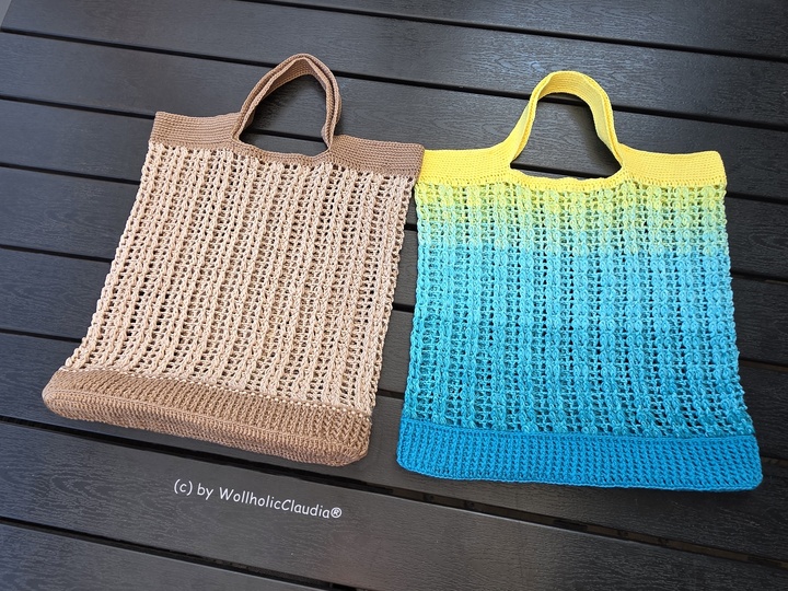 Häkelanleitung Tasche/ Shopper "Teardrops" - 3 Größen