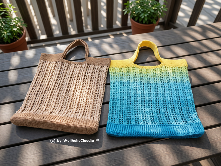 Häkelanleitung Tasche/ Shopper "Teardrops" - 3 Größen