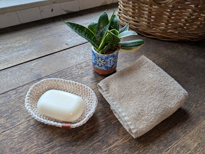 Schnell & Einfach - Seifenschale oder Utensilo häkeln im Boho-Look