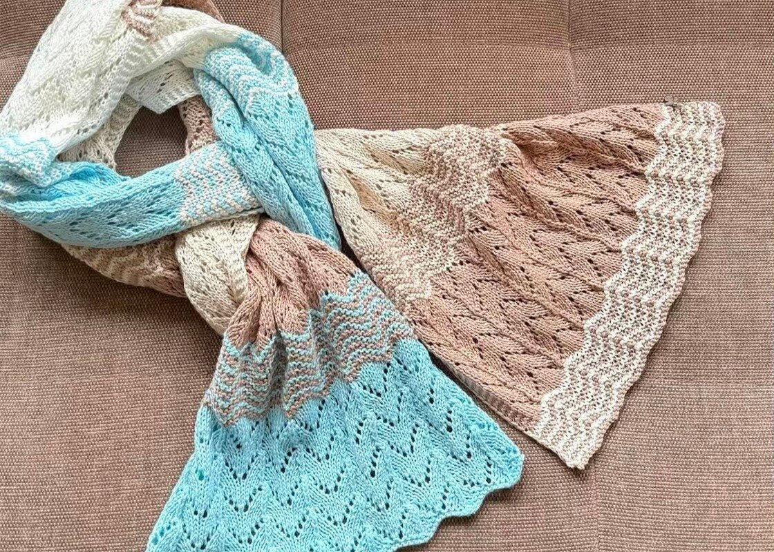 Strickanleitung Schal Gezeiten