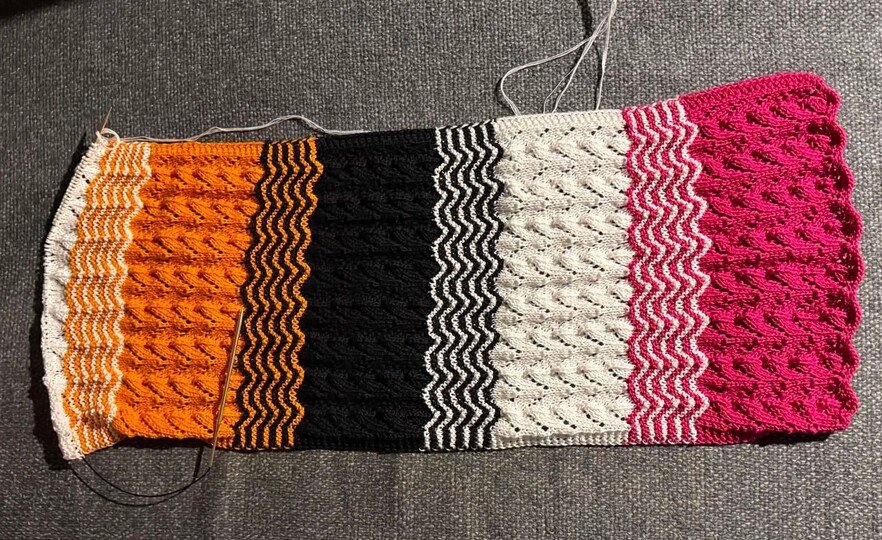 Strickanleitung Schal Gezeiten