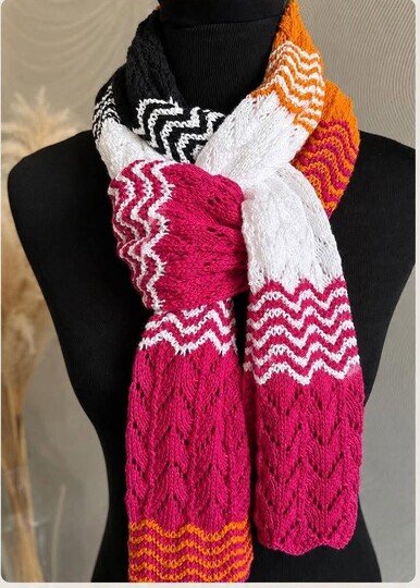 Strickanleitung Schal Gezeiten
