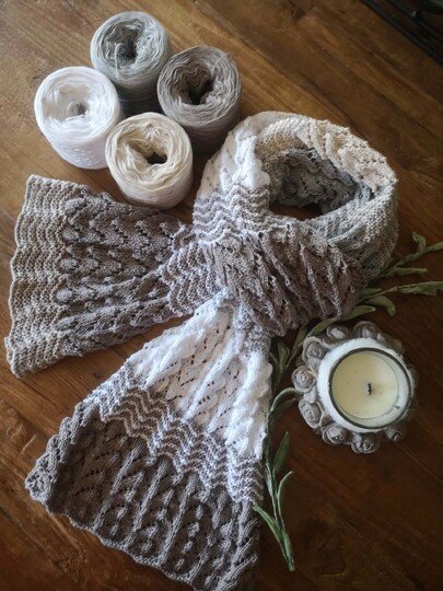 Strickanleitung Schal Gezeiten
