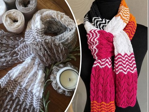 Strickanleitung Schal Gezeiten