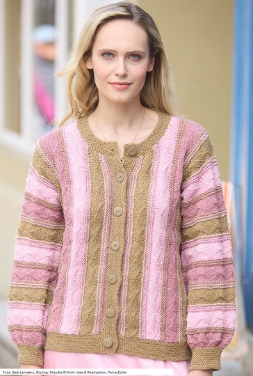 Quergestrickte Jacke