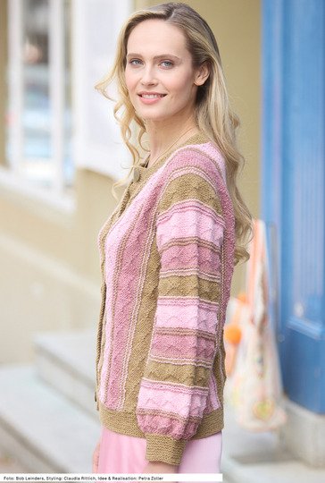 Quergestrickte Jacke