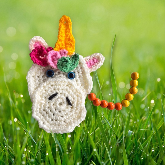 Häkelanleitung Rechenkette Einhorn