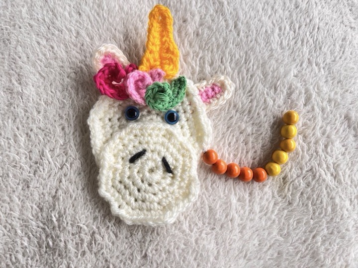 Häkelanleitung Rechenkette Einhorn