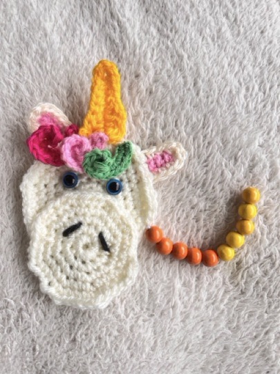 Häkelanleitung Rechenkette Einhorn