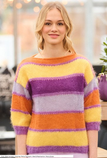 Pullover mit Blockstreifen