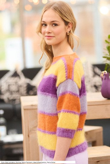 Pullover mit Blockstreifen