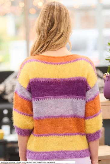 Pullover mit Blockstreifen