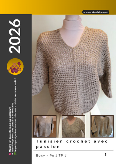 Sweater "Boxy" Tunisian Crochet – Advanced Beginners & Intermediate
