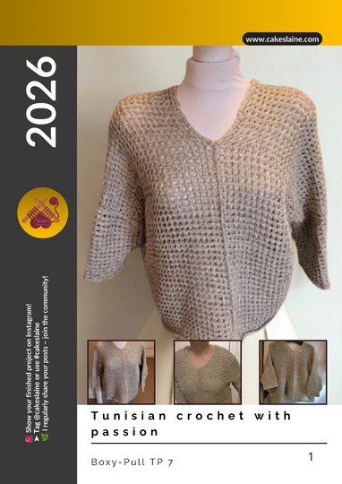 Sweater "Boxy" Tunisian Crochet – Advanced Beginners & Intermediate