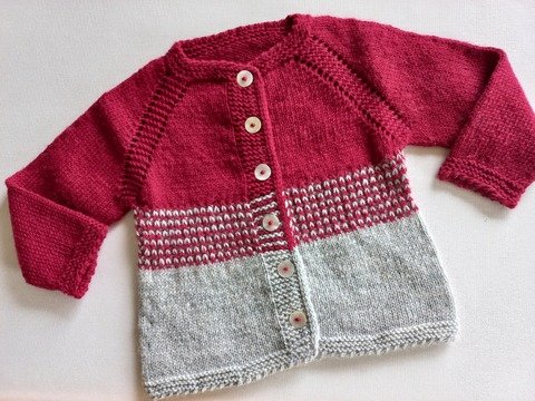 Strickanleitung Baby/Kinderjacke in 7 Größen, 62-140, Schritt für Schritt,