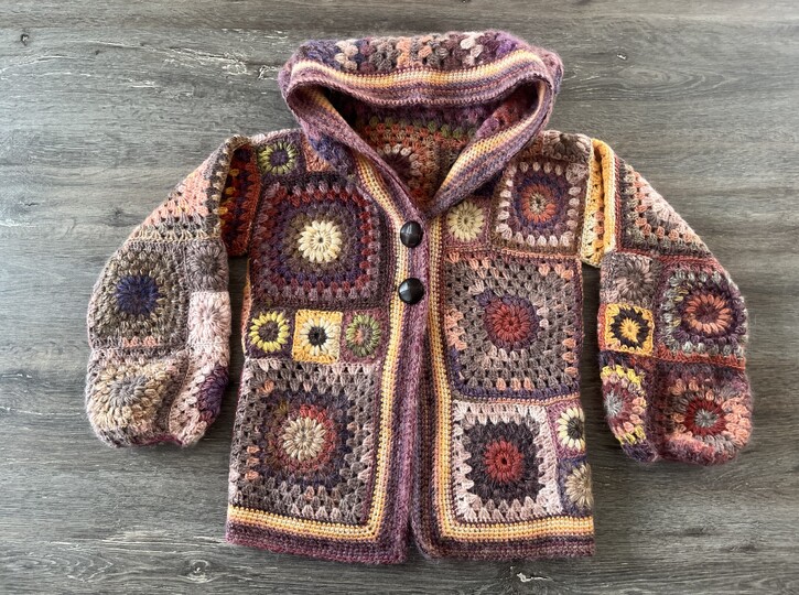 Kinderjacke * Häkelanleitung * Granny Squares * 3 Größen