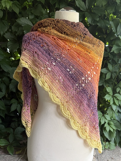 Crochet pattern shawl Alex