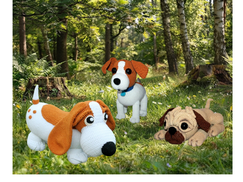 Crochet a Dog Set – Jack Russell, Pug and Beagle (EN & DE)