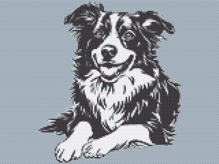 Kreuzstichvorlage Australian Shepherd Ayla als PDF und PNG Download