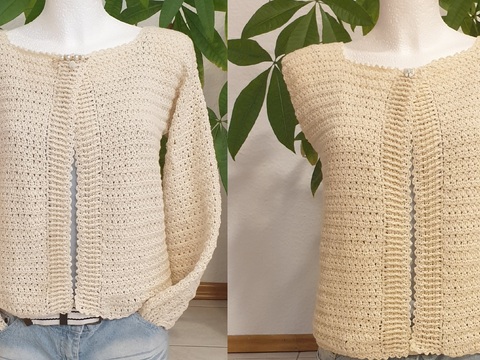 Häkelanleitung nahtlose Jacke & Weste Velvet Horizon | Gr. 50 bis XXL