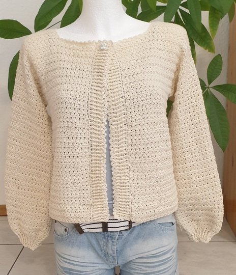 Häkelanleitung nahtlose Jacke & Weste Velvet Horizon | Gr. 50 bis XXL