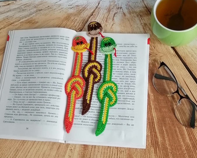 014DE Häkelanleitung Schlange Lesezeichen - Geschenkidee PDF Zabelina CP