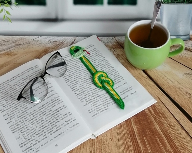 014DE Häkelanleitung Schlange Lesezeichen - Geschenkidee PDF Zabelina CP