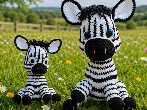 Häkelanleitung Zebra-Amigurumi / Digitale PDF -Anleitung zum Selberhäkeln