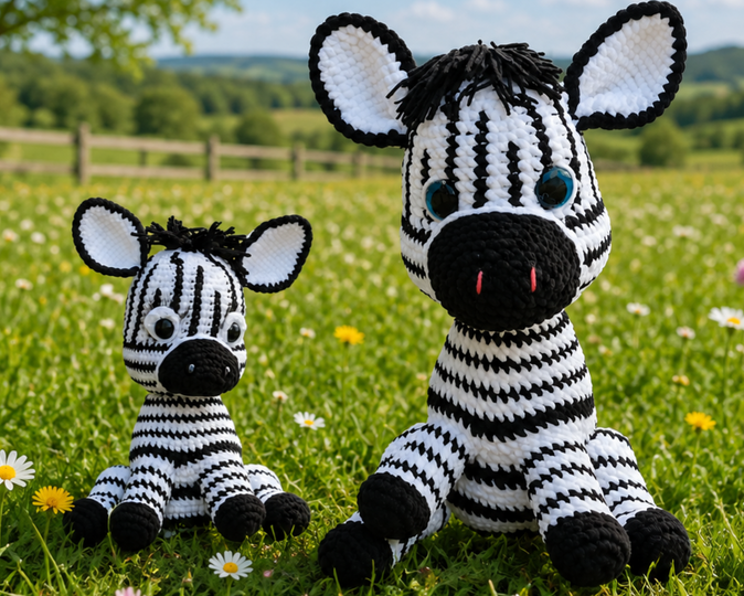Häkelanleitung Zebra-Amigurumi / Digitale PDF -Anleitung zum Selberhäkeln