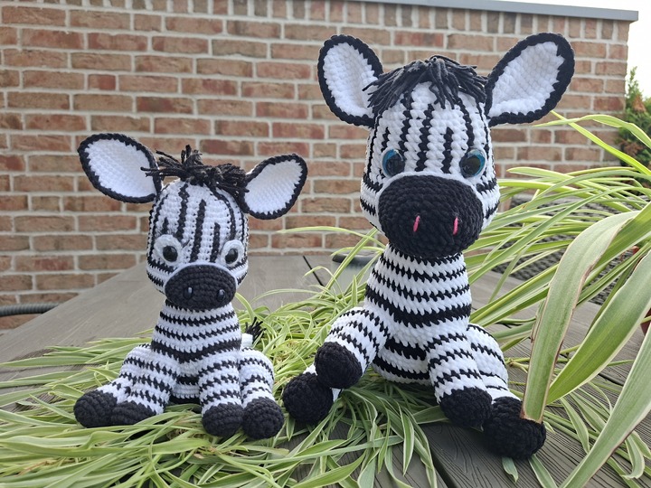 Häkelanleitung Zebra-Amigurumi / Digitale PDF -Anleitung zum Selberhäkeln