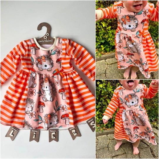 E-Book Schnittmuster CozyMinoo Kleid Gr.74-164