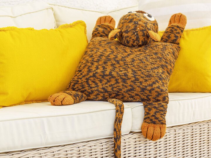 Jaguarkissen, gestrickt