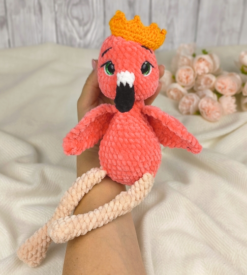 Crochet Pattern: Flora the Flamingo with Crown – PDF File for a Plush Toy