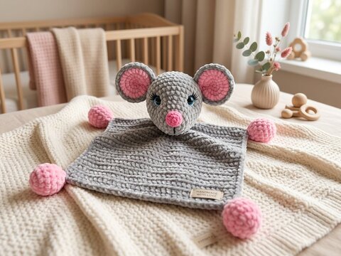 Crochet Pattern Mouse Lovey for Baby & Toddler