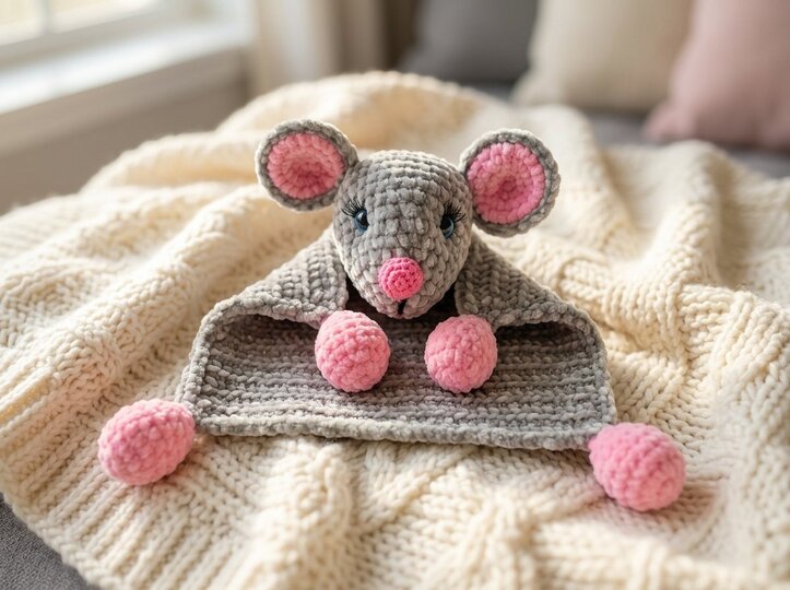 Crochet Pattern Mouse Lovey for Baby & Toddler