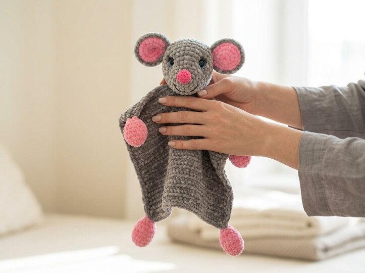 Crochet Pattern Mouse Lovey for Baby & Toddler