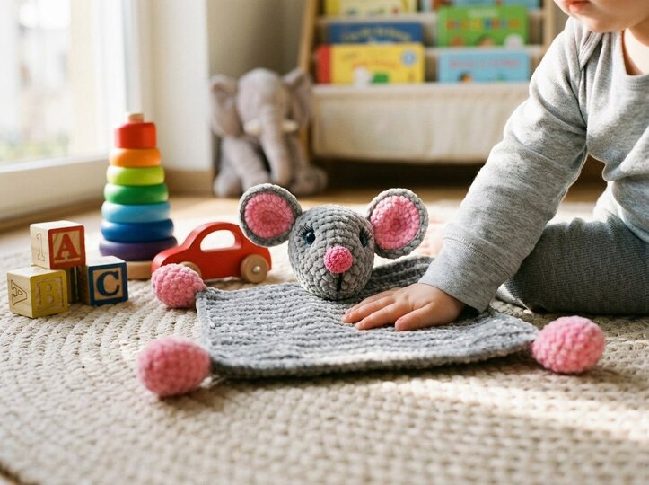 Crochet Pattern Mouse Lovey for Baby & Toddler