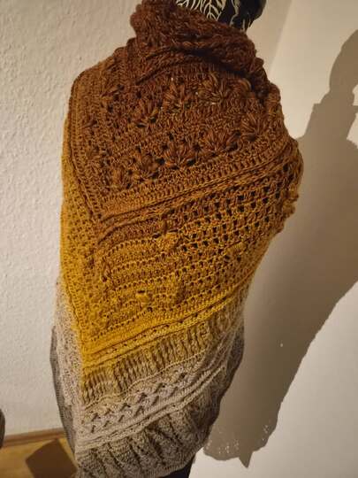 Häkelanleitung Dreieckstuch Amberfall - Herbsttuch