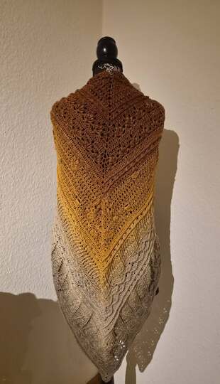 Häkelanleitung Dreieckstuch Amberfall - Herbsttuch
