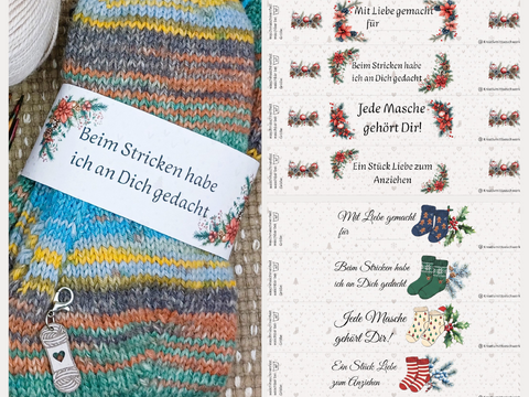 Sockenbanderolen "Weihnachten" – 8 festliche Vorlagen direkt zum Ausdrucken