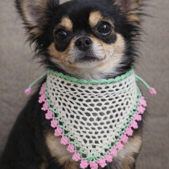 Crochet Bandana Pattern, PDF Pattern and Video, US & UK Terms