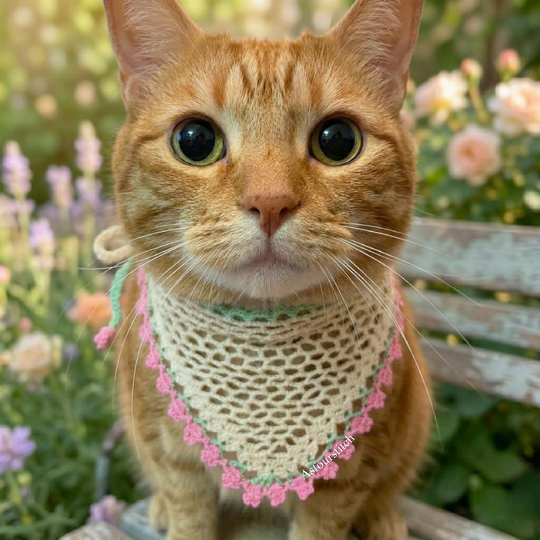 Crochet Bandana Pattern, PDF Pattern and Video, US & UK Terms