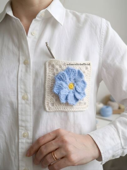 Floral Granny Square Crochet Pattern, Beginner PDF (Video Tutorial Included