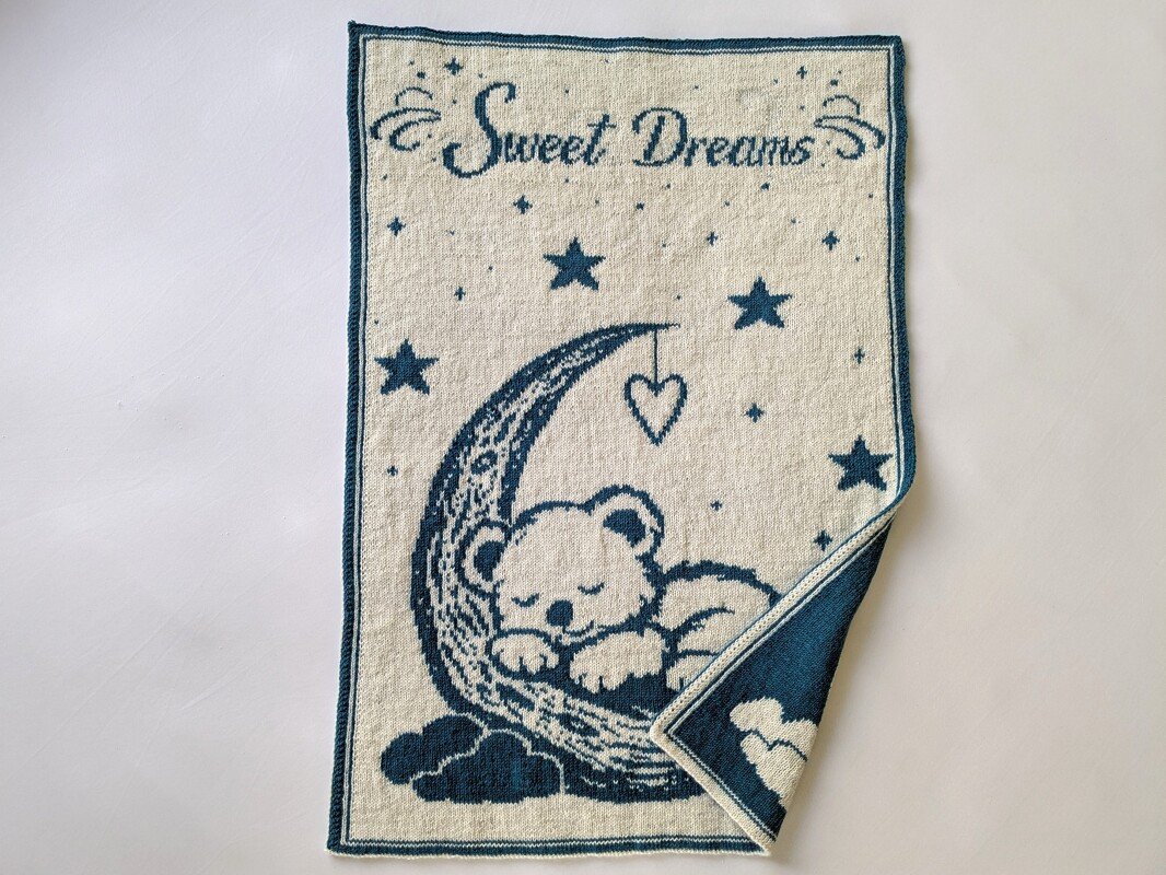 Babydecke / Kinderdecke "Sweet Dreams" (zwei Grössen) - Doubleface Stricken - Bild 3