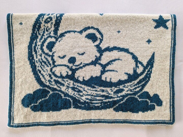 Blanket "Sweet Dreams", two sizes - double knitting pattern