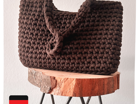 Juliana Shopper - Crochet Pattern | German & English | bag tshirt yarn